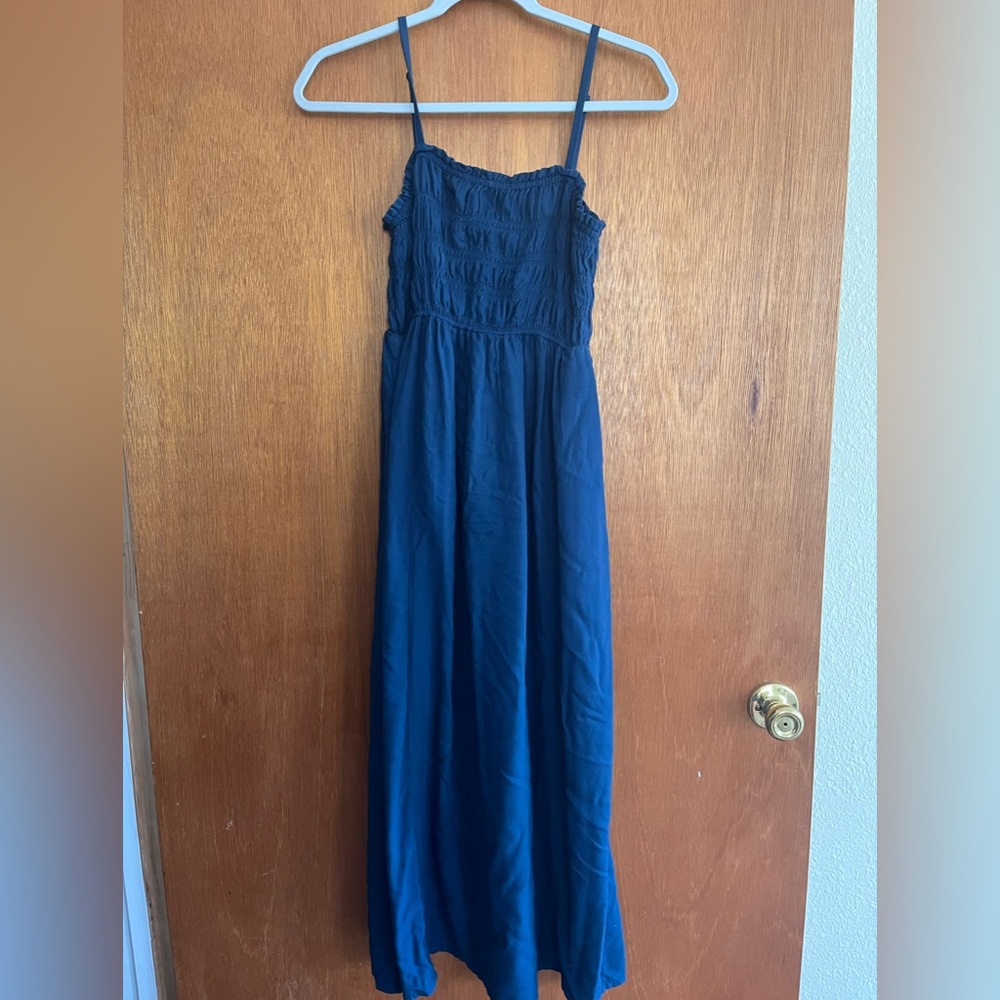 Old Navy Dark Navy Smocked Maxi Dress